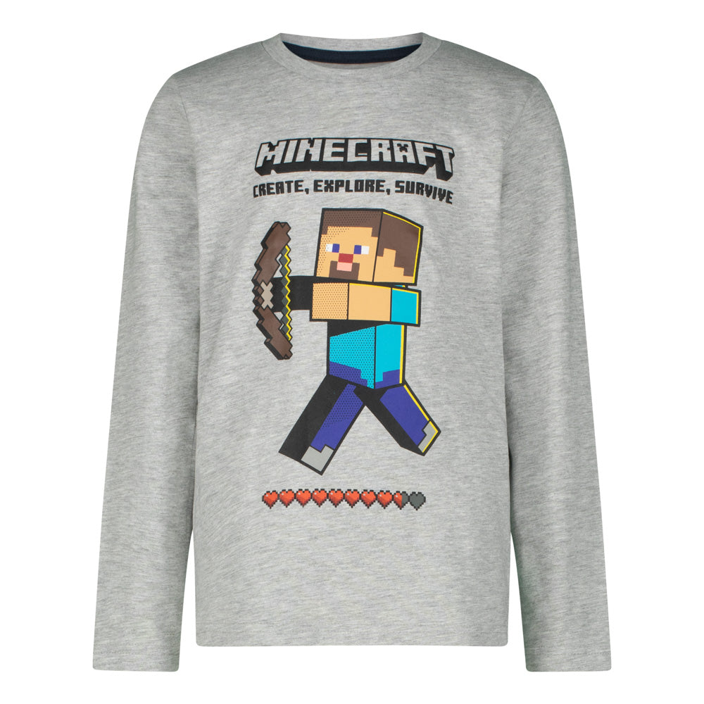 Блуза с дълъг ръкав MINECRAFT Steve Gray, размер 128