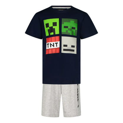 Пижама Minecraft 4 heroes с къс ръкав и панталон, размер 134