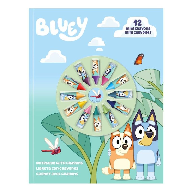 Тетрадка с 12 мини пастела Bluey