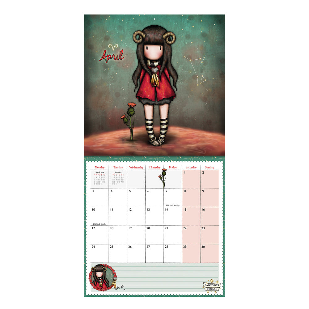 Стенен календар за 2023 г Santoro Gorjuss Zodiac