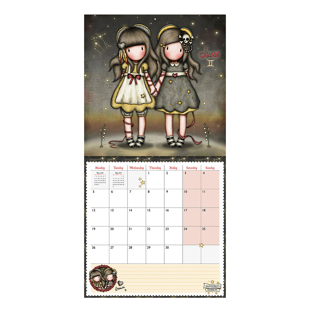 Стенен календар за 2023 г Santoro Gorjuss Zodiac