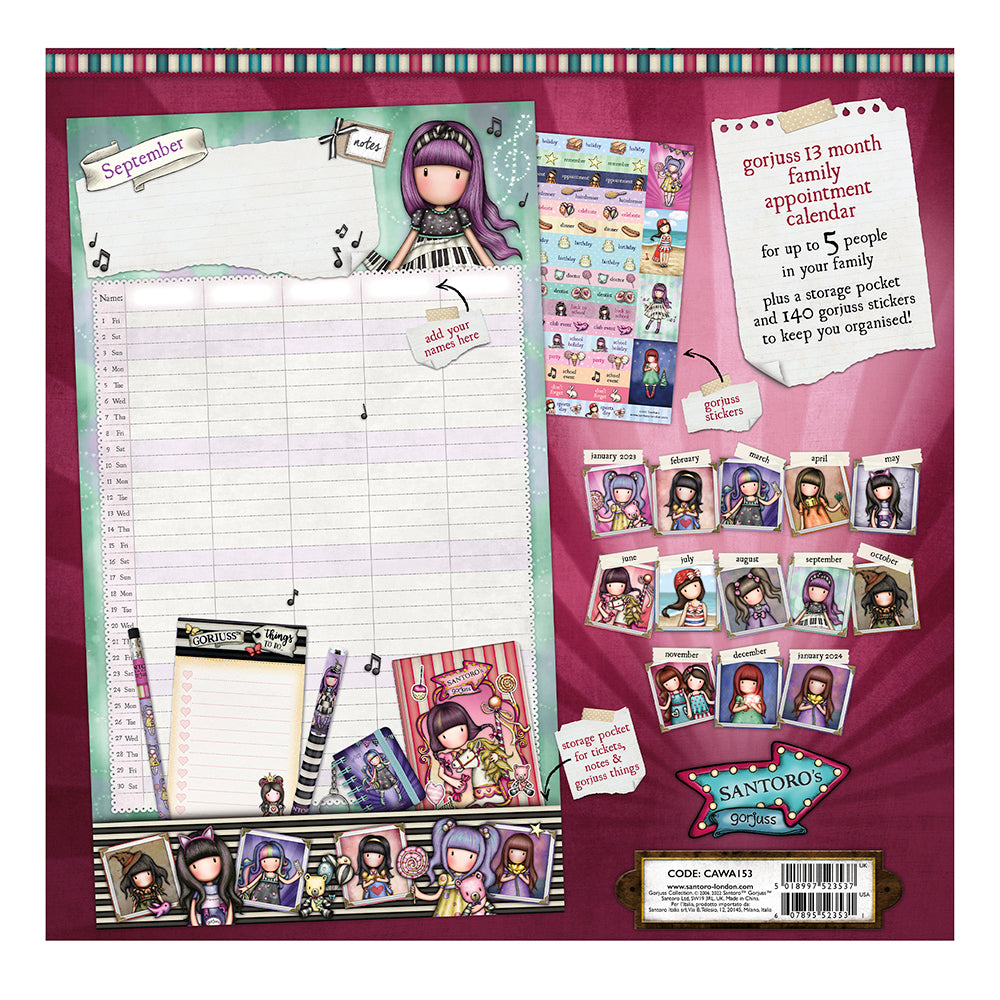 Семеен календар за 2023 г Santoro Gorjuss Fireworks