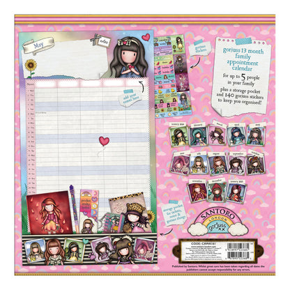 Семеен календар за 2024 г Santoro Gorjuss Be Kind to Each Other