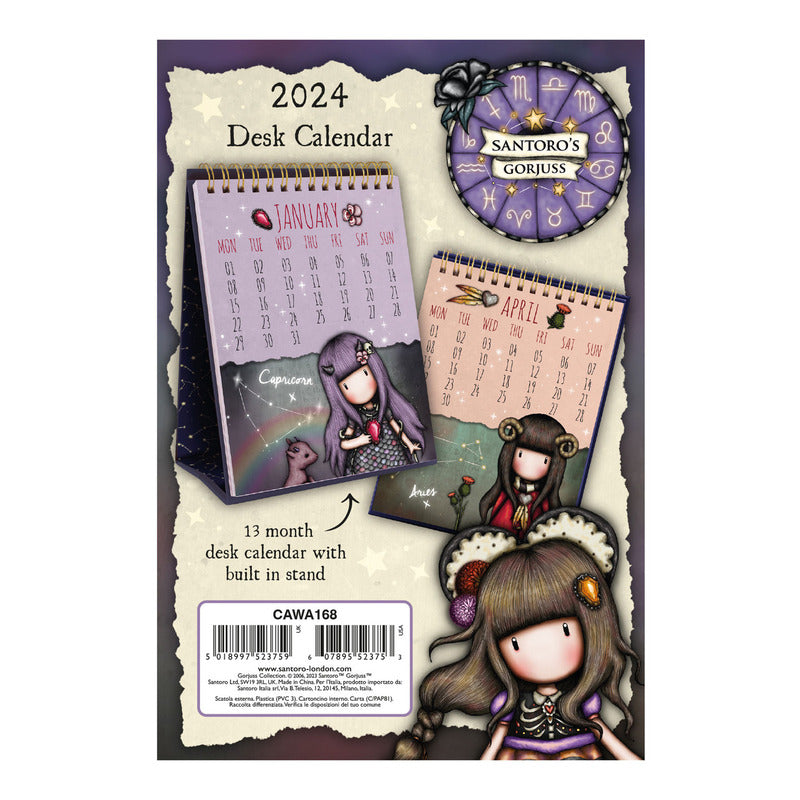 Настолен календар за 2024 г Santoro Gorjuss Zodiac Constellations