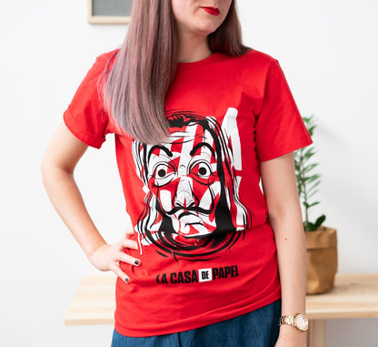 Тениска La Casa De Papel Mask за тийнейджъри и възрастни, размер L