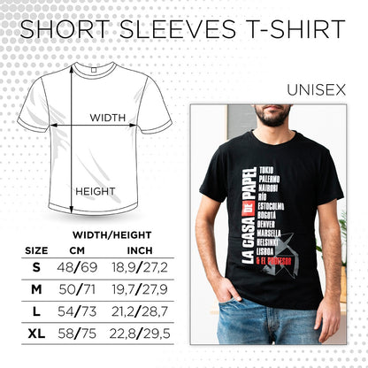 Тениска La Casa De Papel Names за тийнейджъри и възрастни, размер S