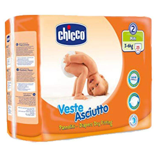 Chicco Пелени размер 2, 3-6 кг, 25 броя