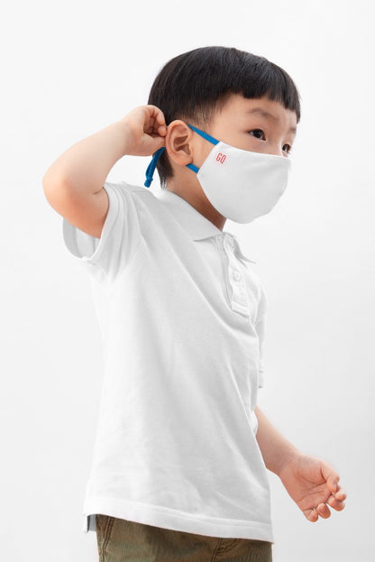 Детска маска GQWhite (Blu/Red), 4 - 9 години