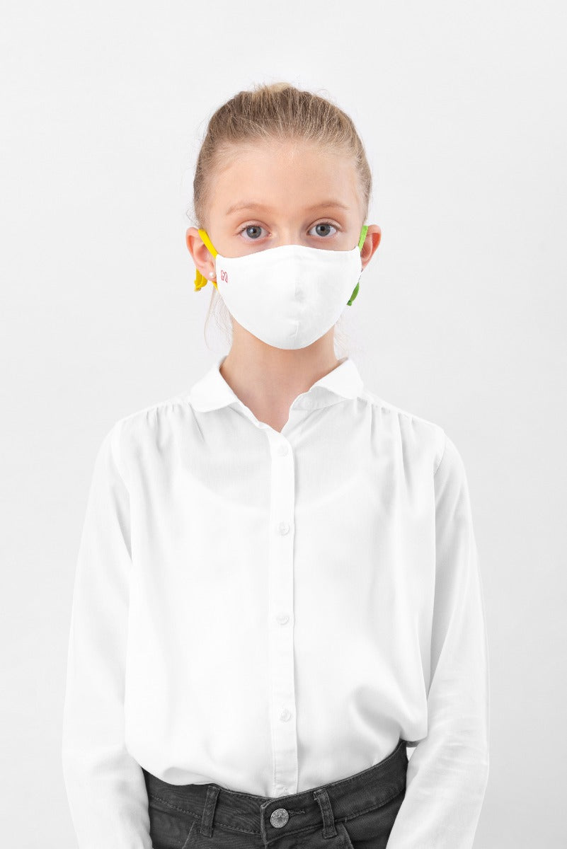 Детска маска - GQWhite (Yel/Gre), 4 - 9 години