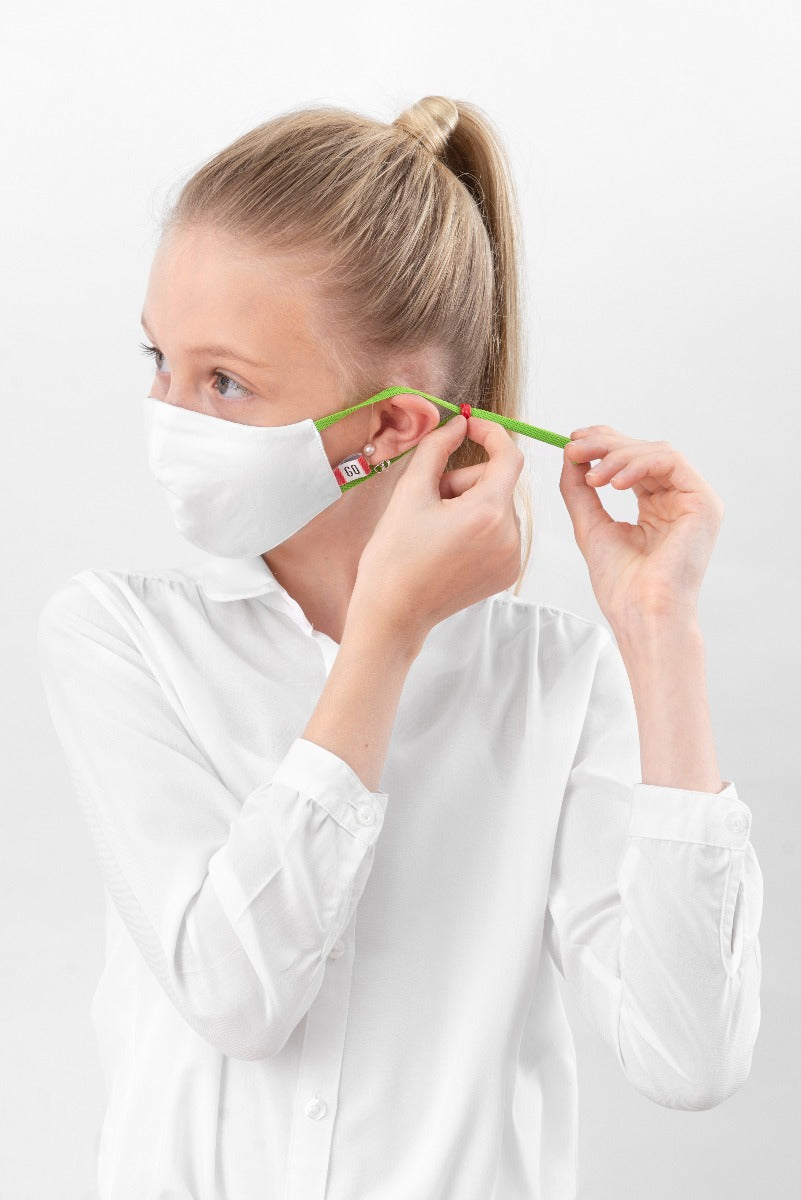 Детска маска - GQWhite (Yel/Gre), 4 - 9 години