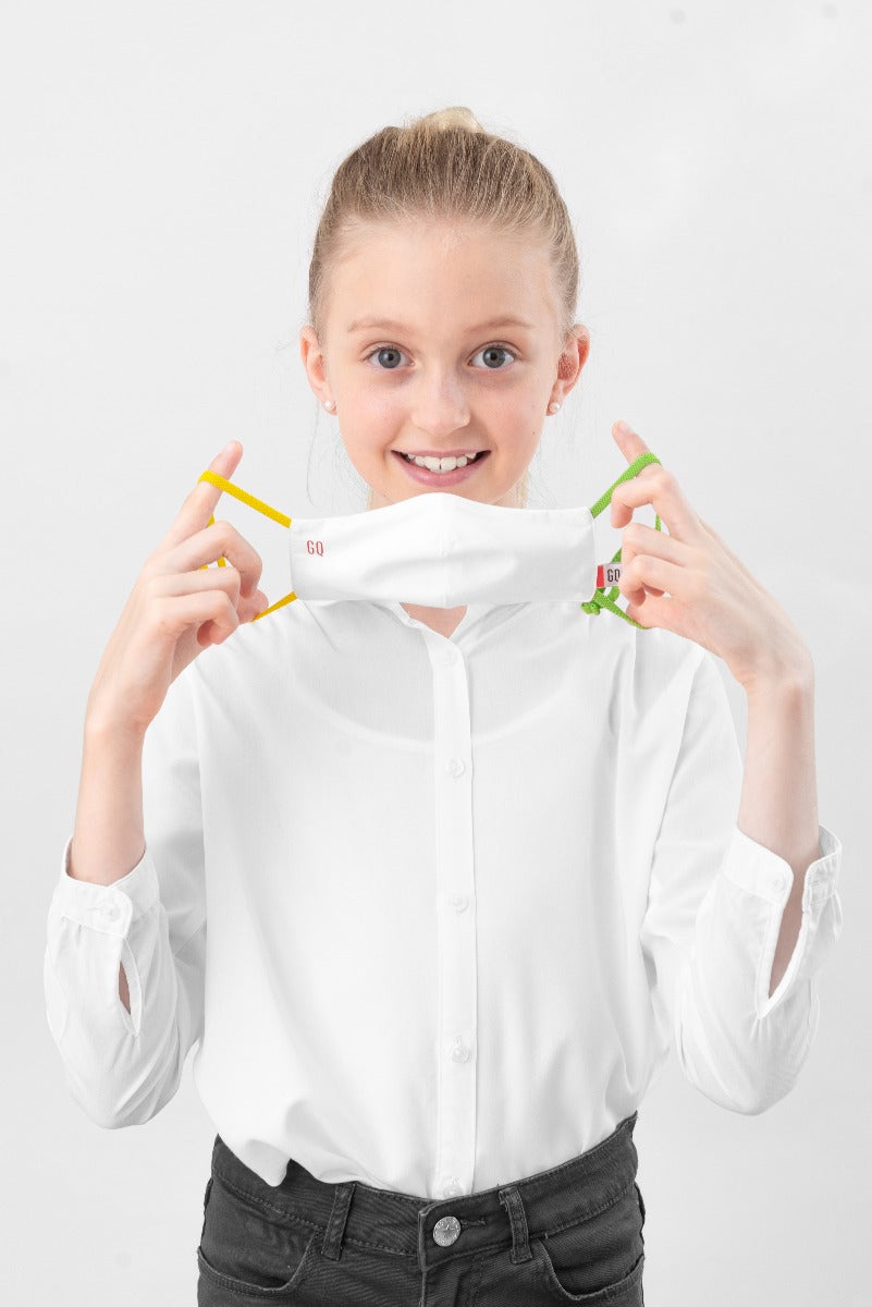 Детска маска - GQWhite (Yel/Gre), 4 - 9 години