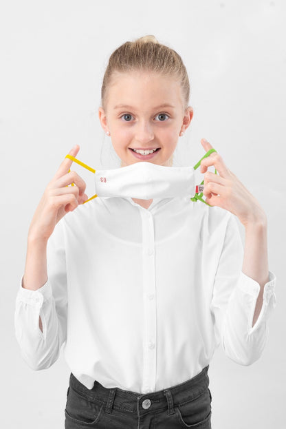 Детска маска - GQWhite (Yel/Gre), 4 - 9 години