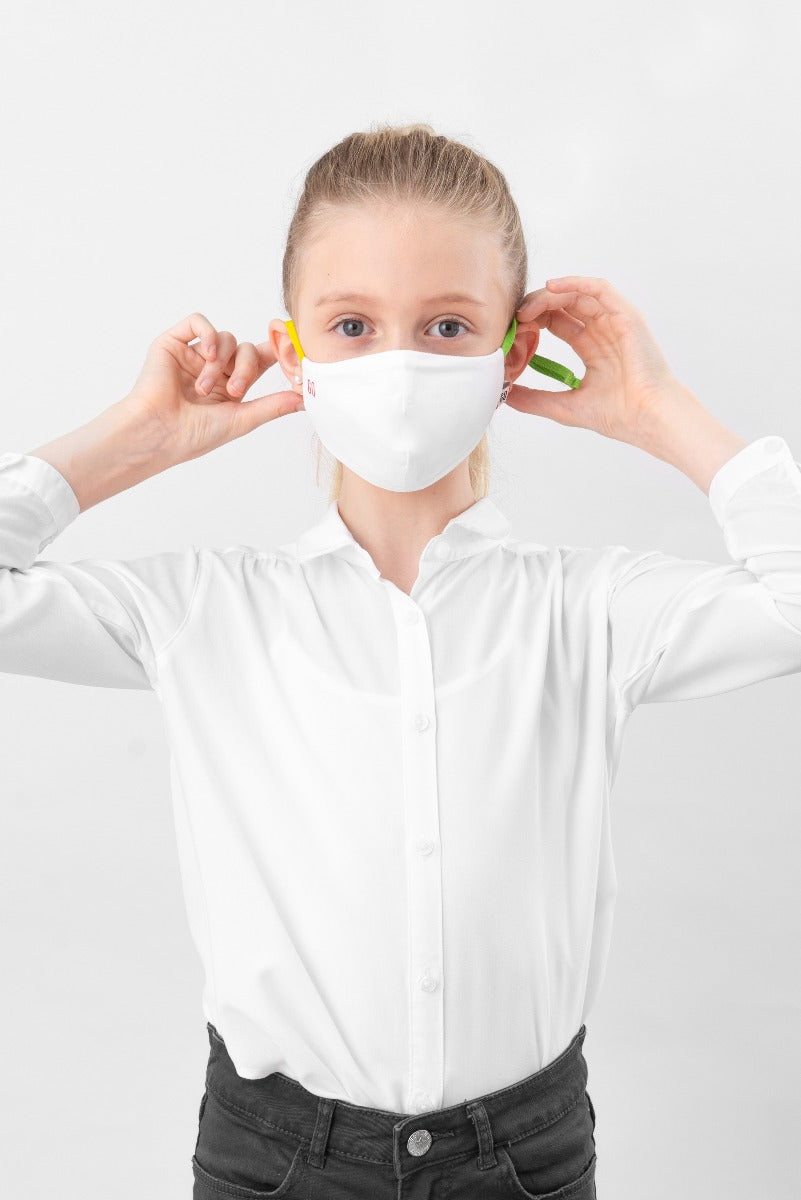 Детска маска - GQWhite (Yel/Gre), 4 - 9 години