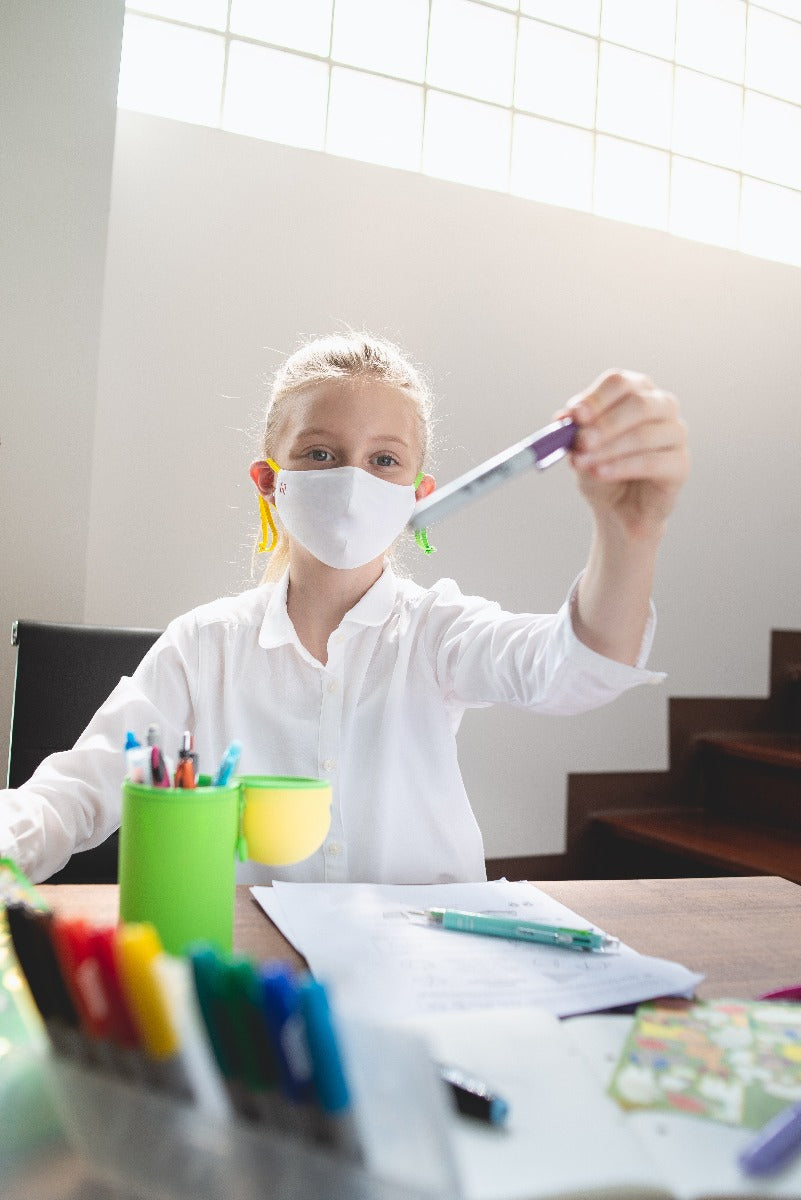 Детска маска - GQWhite (Yel/Gre), 4 - 9 години