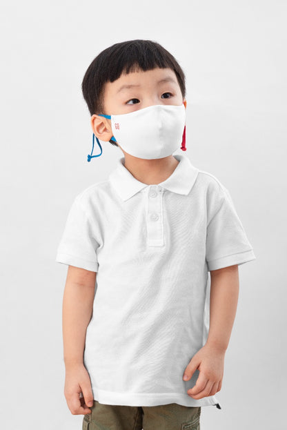 Детска маска GQWhite (Blu/Red), 4 - 9 години