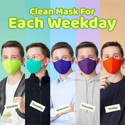 Crayola™ Adults Cool Colors, маски за лице за тийнейджъри, учители и възрастни, в сет, 5 броя
