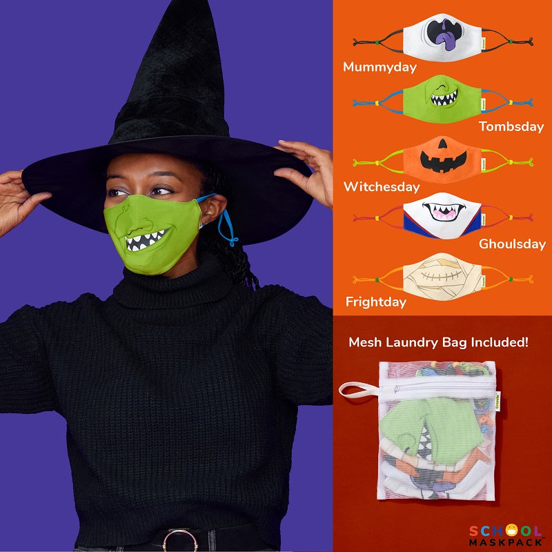 Crayola™ Adults Halloween, маски за лице за тийнейджъри, учители и възрастни, в сет, 5 броя