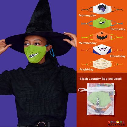Crayola™ Adults Halloween, маски за лице за тийнейджъри, учители и възрастни, в сет, 5 броя