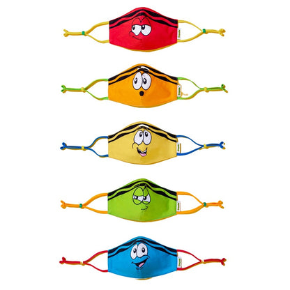 Crayola™ Adults Tip Faces, маски за лице за тийнейджъри, учители и възрастни, в сет, 5 броя