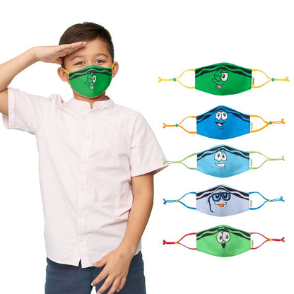 Crayola™ Kids Tip Faces, Blues and Greens, детски маски за лице в сет, 5 броя