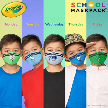 Crayola™ Kids Tip Faces, Blues and Greens, детски маски за лице в сет, 5 броя