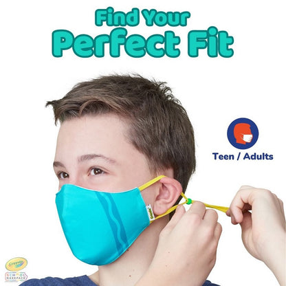 Crayola™ Adults Stripe, маски за лице за тийнейджъри, учители и възрастни, в сет, 5 броя