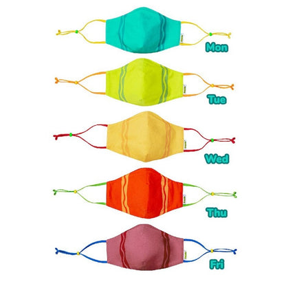 Crayola™ Adults Stripe, маски за лице за тийнейджъри, учители и възрастни, в сет, 5 броя