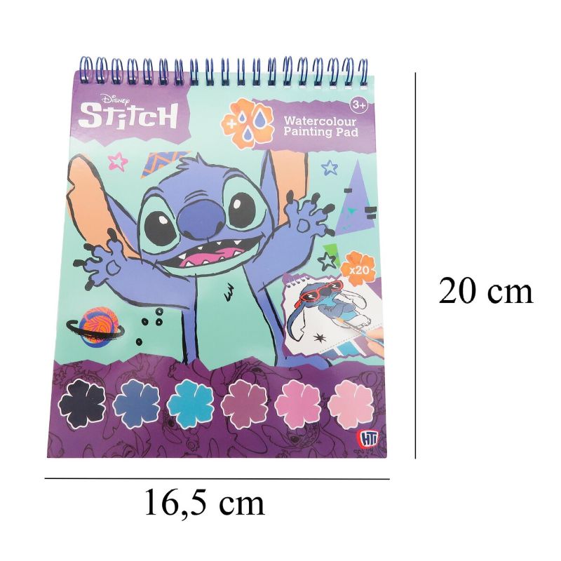 Скицник за оцветяване Stitch с водни бои
