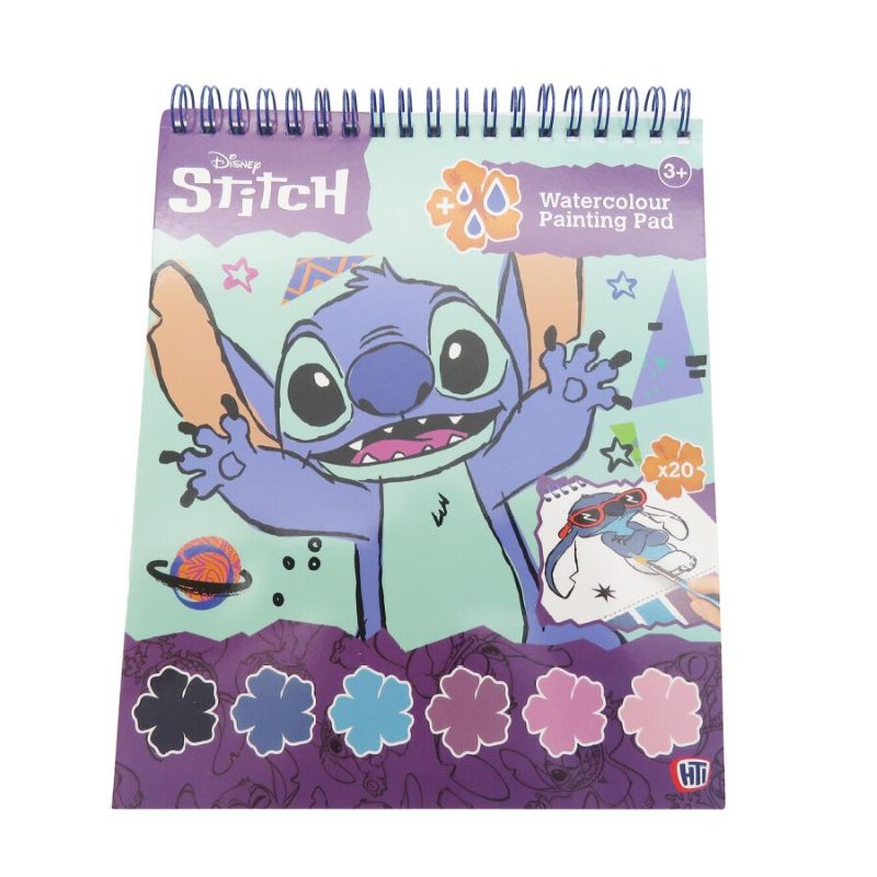 Скицник за оцветяване Stitch с водни бои