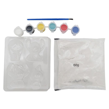 Гипсови фигурки за оцветяване Stitch, 4 бр., направи си сам