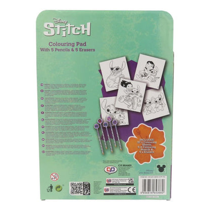Сет за оцветяване с моливи с гума Stitch