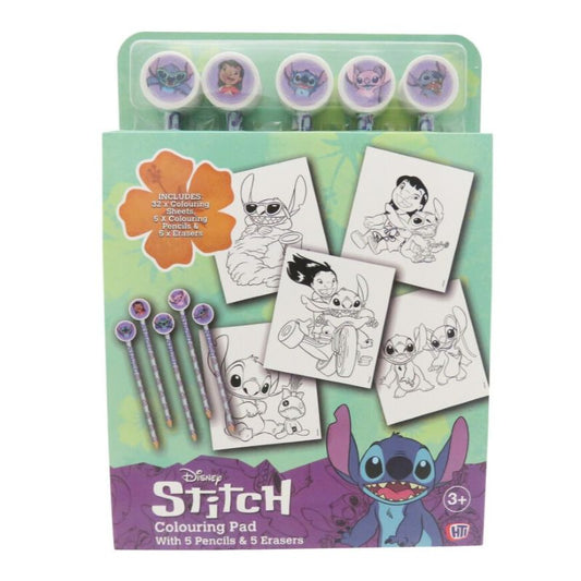 Сет за оцветяване с моливи с гума Stitch