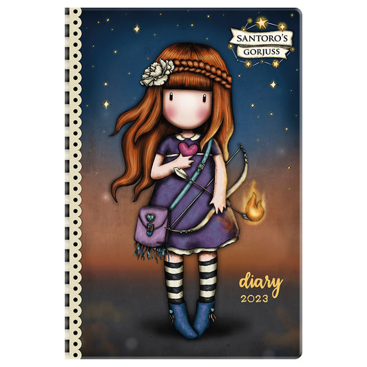 Джобен дневник за 2023 г Santoro Gorjuss Zodiac Flaming Heart