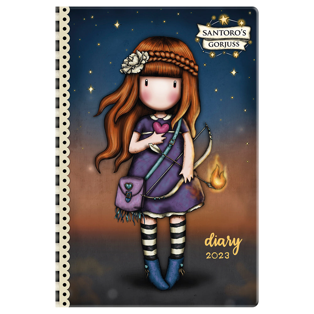 Джобен дневник за 2023 г Santoro Gorjuss Zodiac Flaming Heart