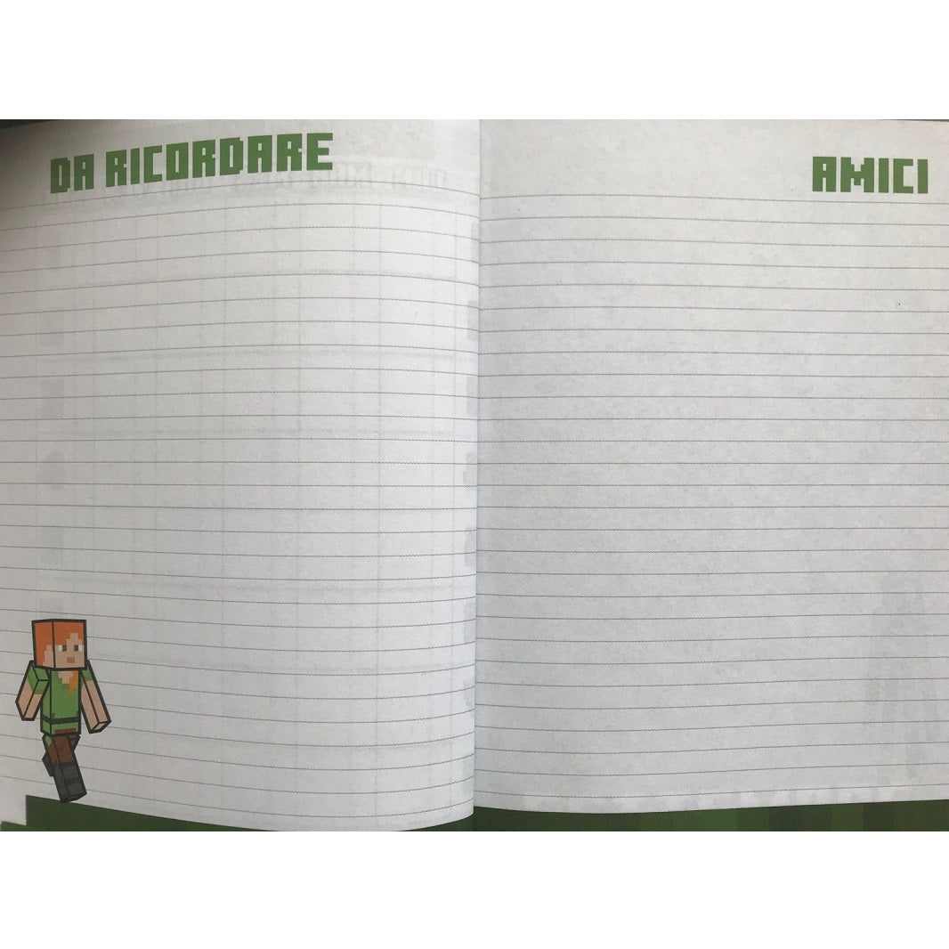 Дневник Органайзер Minecraft лилав