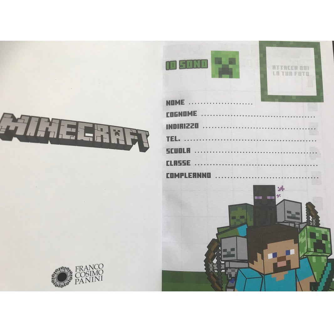 Дневник Органайзер Minecraft лилав