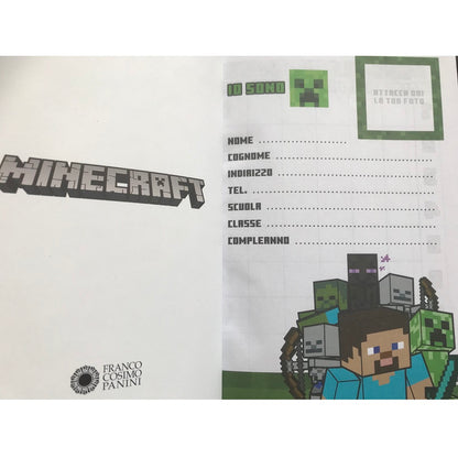 Дневник Органайзер Minecraft лилав
