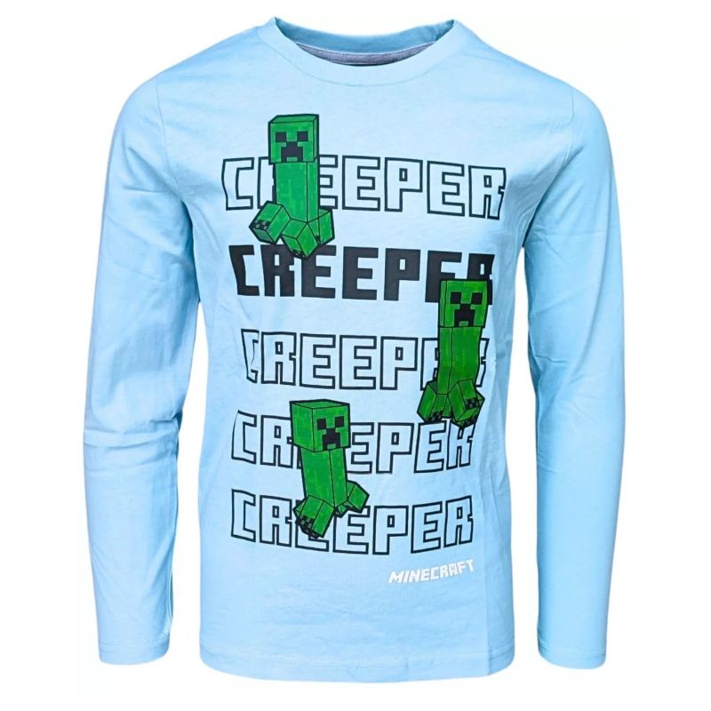 Блуза Minecraft Creeper light blue, размер 116