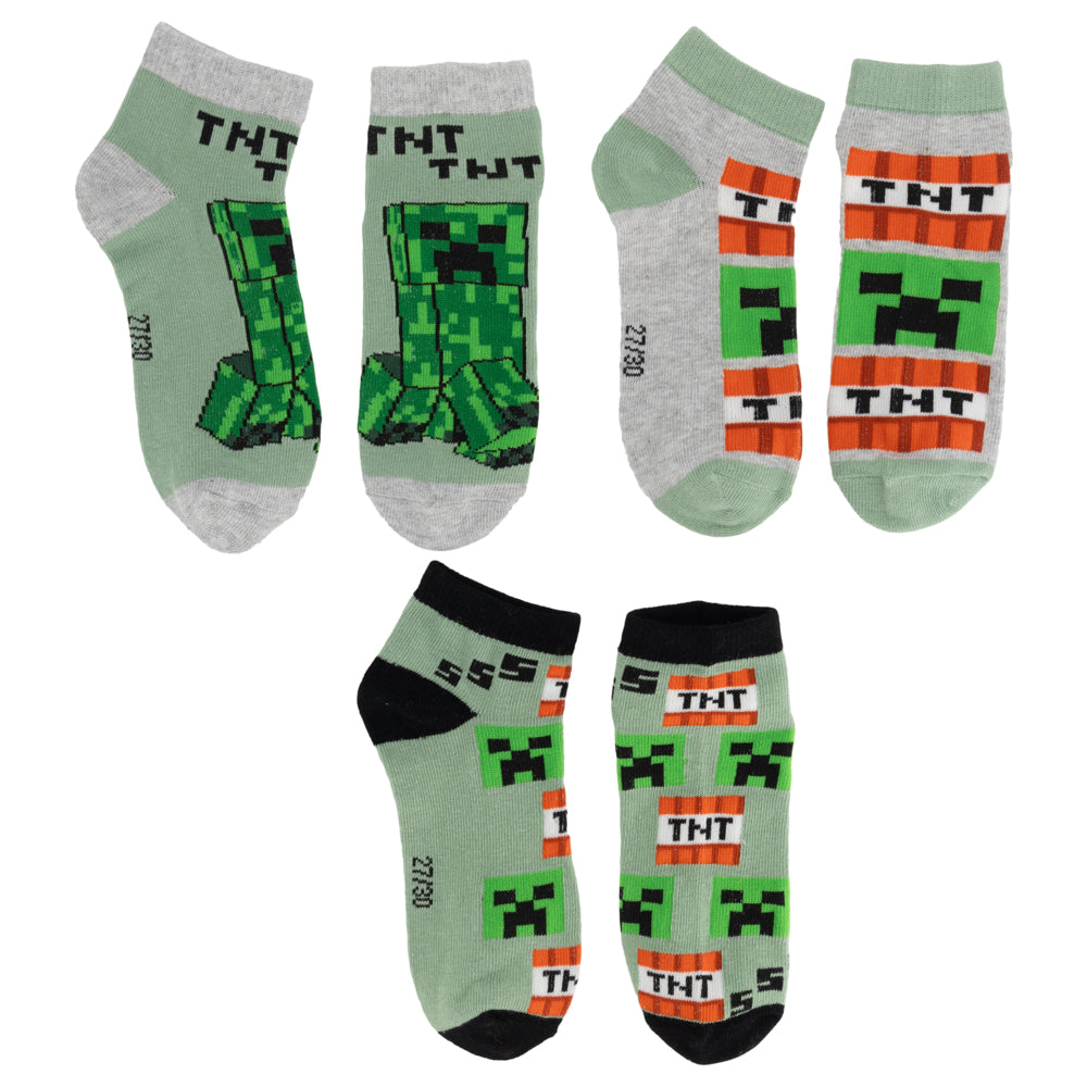 Чорапи Minecraft Creeper и TNT, размер 27/30
