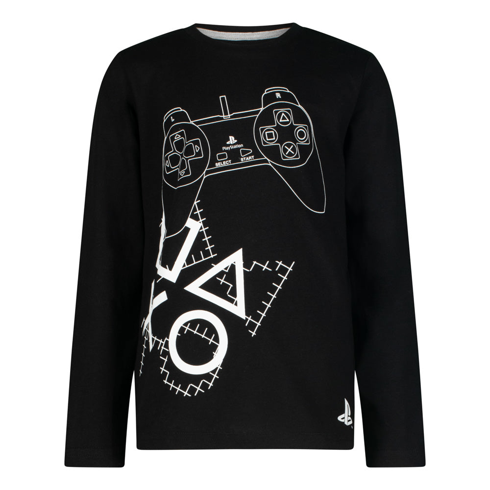 Блуза с дълъг ръкав PlayStation, Черна, размер 134