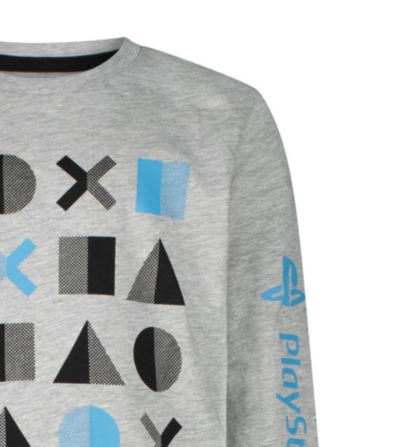 Блуза с дълъг ръкав PlayStation, Сива, размер 134
