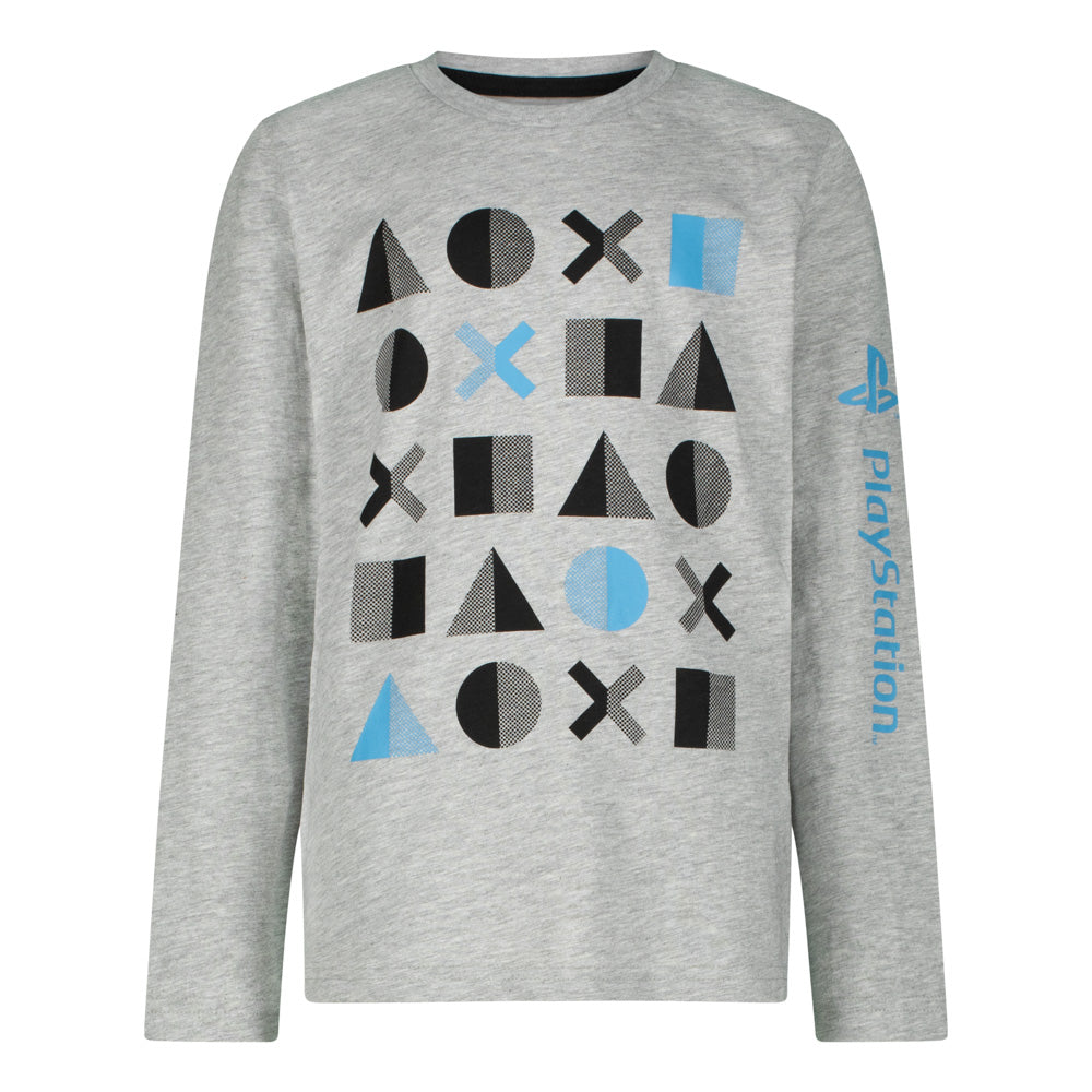 Блуза с дълъг ръкав PlayStation, Сива, размер 152