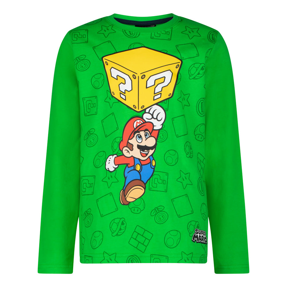 Блуза с дълъг ръкав Super Mario Green, размер 152