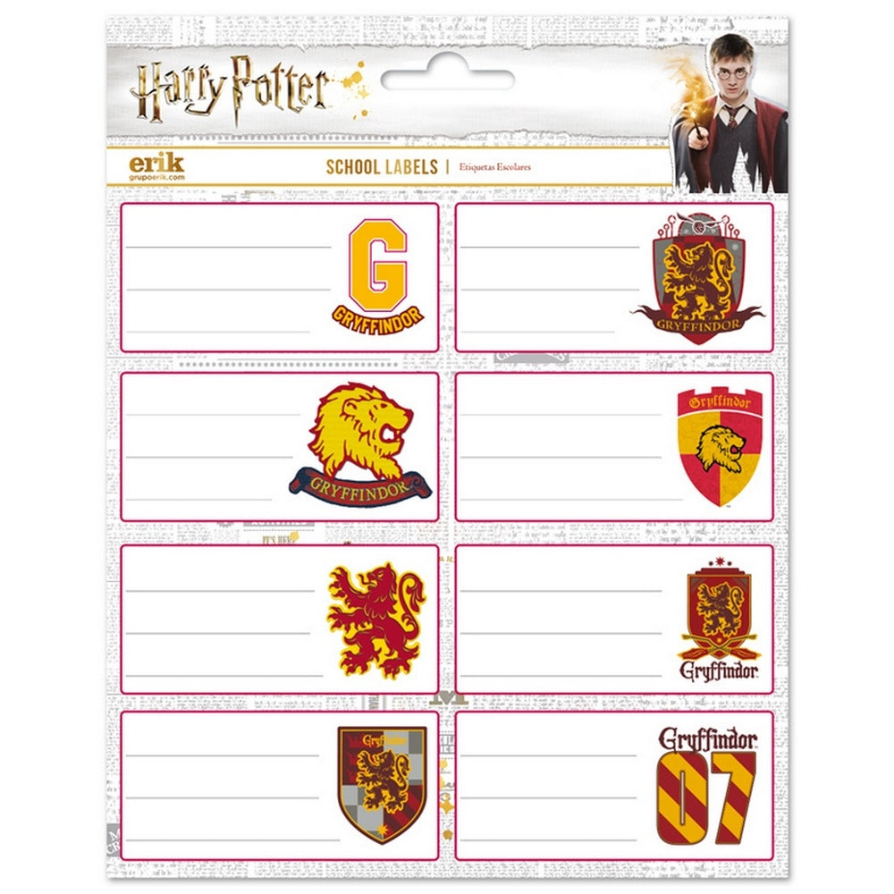 Ученически етикети Harry Potter Gryffindor - 16 бр.