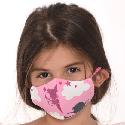 Трислойна детска маска Фея 4-8 г