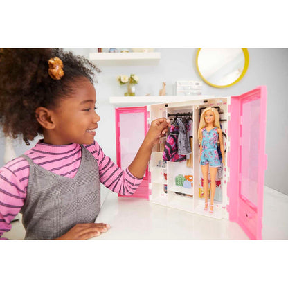 Кукла Барби с Гардероб, Дрехи и Аксесоари Barbie Fashionistas Ultimate Closet