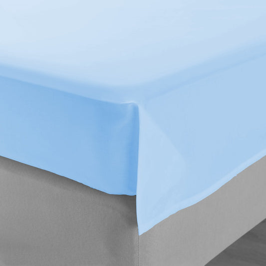 Долен чаршаф единичен  светло син