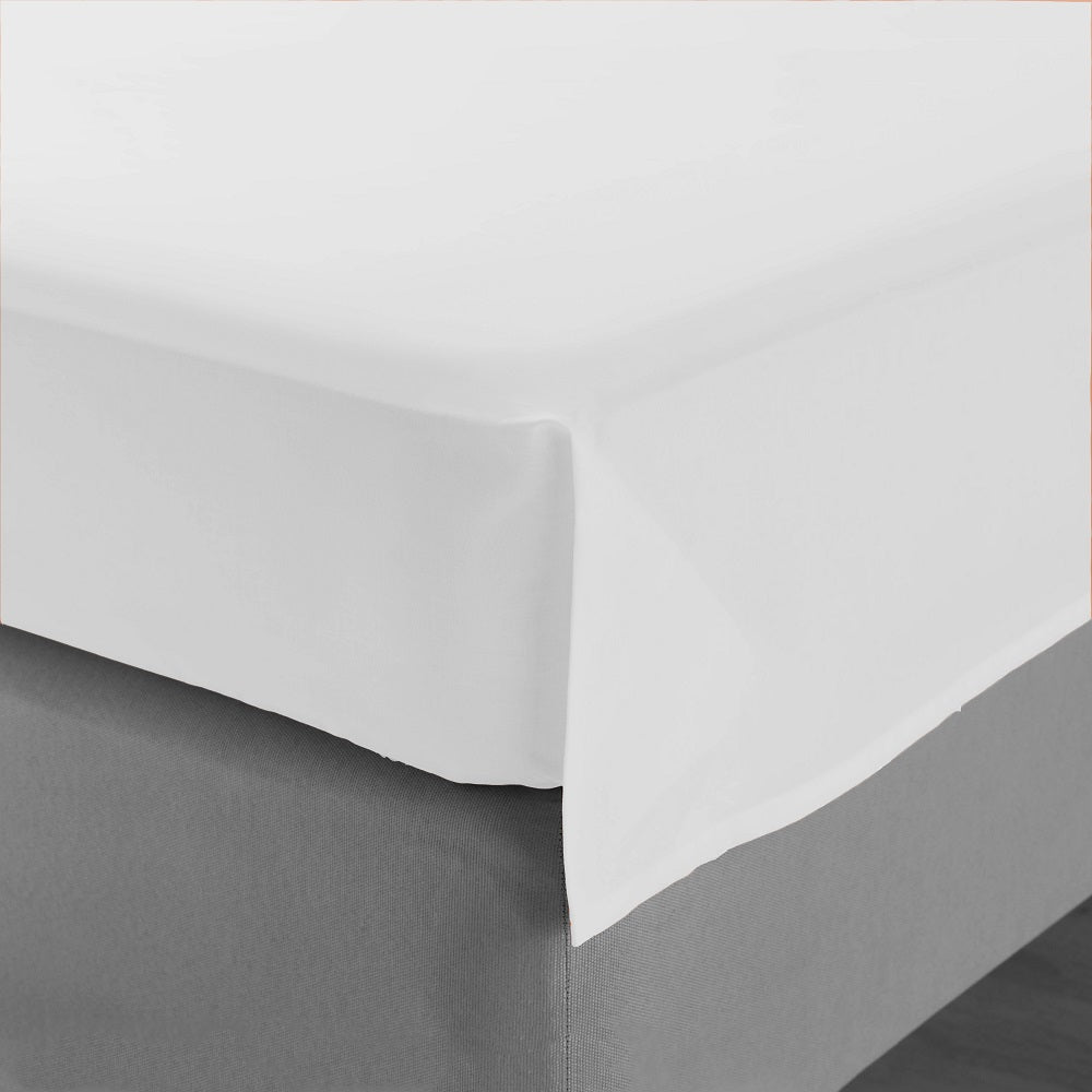 Долен чаршаф единичен бял