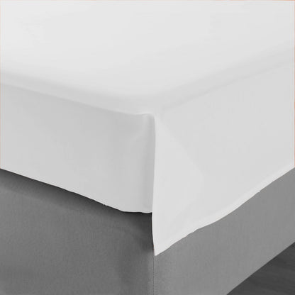 Долен чаршаф единичен бял