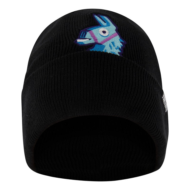 Зимна шапка Fortnite черна с лама